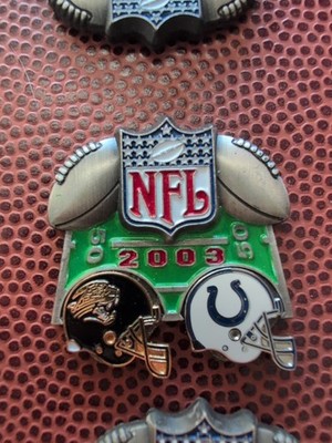 2003 NFL Game Day Pin Jacksonvile Jaguars Vs. Indianapolis Colts  Peter David