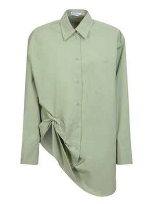 Pre-owned Jw Anderson J.w. Anderson Eyelets Oversize Green Shirt