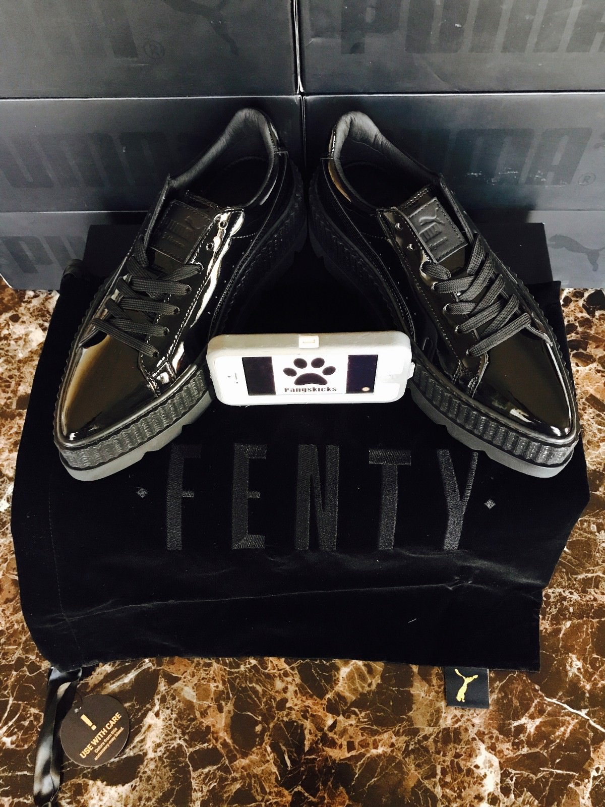 Puma Fenty by Rihanna Pointy Creeper Patent Black 366270-01 Puma Fenty by Rihanna Pointy Creeper Patent Black 366270-01