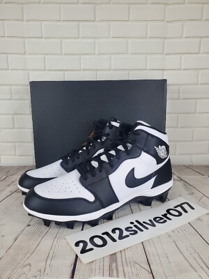 Nike Men's Air Jordan 1 Alpha Menace Panda Football Cleats FJ6805-100 Size 13 