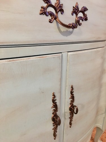 French Provincial Side Table/Night Stand With Drawer And Doors