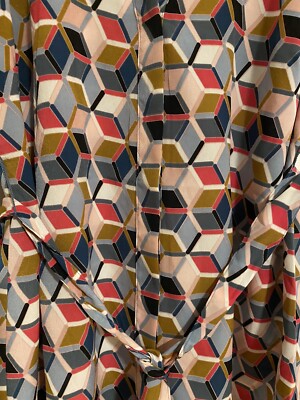 Motherhood Maternity Belted Dress 3-D Block Design Sz S