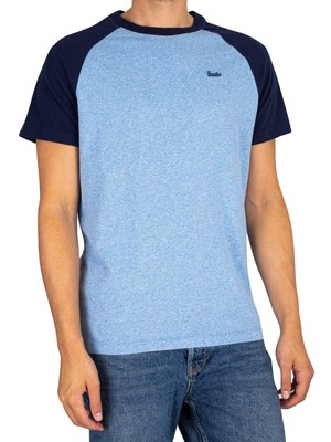 

Мужская винтажная бейсбольная футболка Superdry, синяя, Синий, M1011296A-7FF