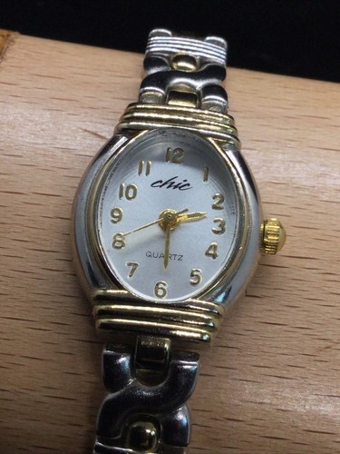 Chic Ladies Quartz Watch 7” Two Tone Band 19mm Case | eBay