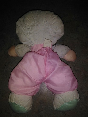 1990 Fisher Price Puffalump Kids Merri Doll Pink Plush Vinyl Face