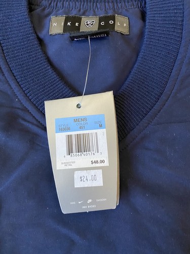 NIKE GOLF VEST Pullover BLUE MEN'S M Style 163036 RN# 56323 - NWT