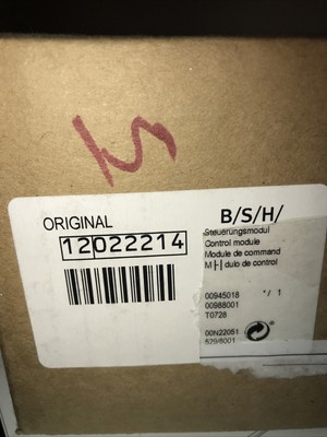 New OEM Bosch 12022214 Control module Genuine