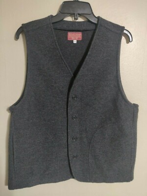 Sisley Brand Made in Italy Relaxed Elegance Gray Outdoors Vest - Men's Medium M
