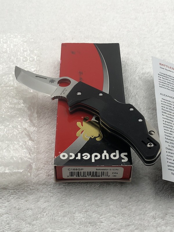Spyderco C168GP Battlestation G-10 Pin Folder NIB Made In Seki
