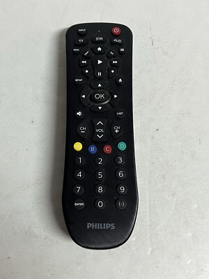 Philips Genuine 6-Device Universal Remote Control #4517-1 Black TESTED