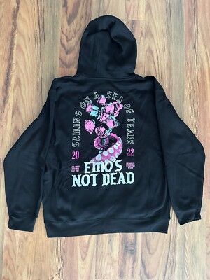 Emo's Not Dead Exclusive Cruise 2022 sea of tears Hoodie Band merch y2K