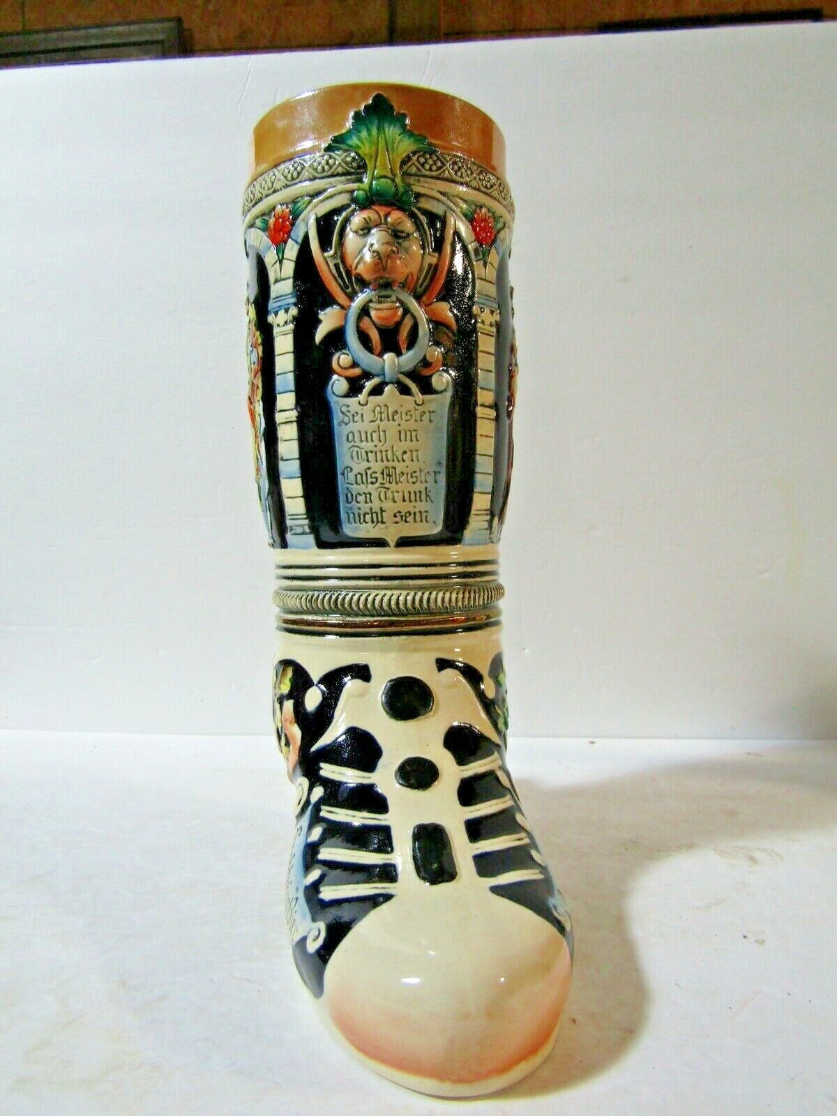 King 7400 Limited Edition Cobalt Boot Character German Stein 12 In Tall