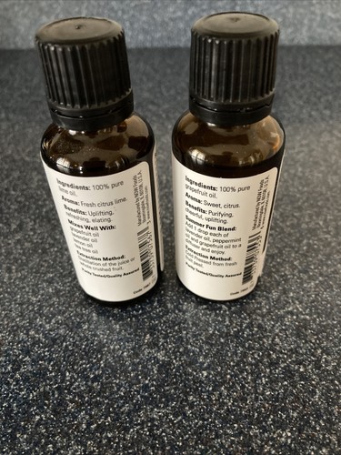 Now Essential Oil- 2 1 Oz Bottles- Grapefruit And Lime