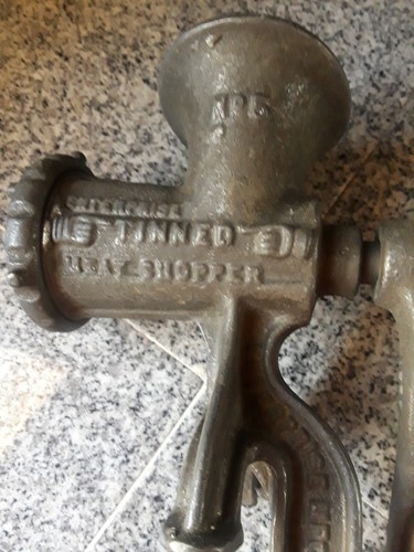 Vintage Enterprise Tinned No.5 Cast Iron Meat Grinder/Food Preppers Hunters