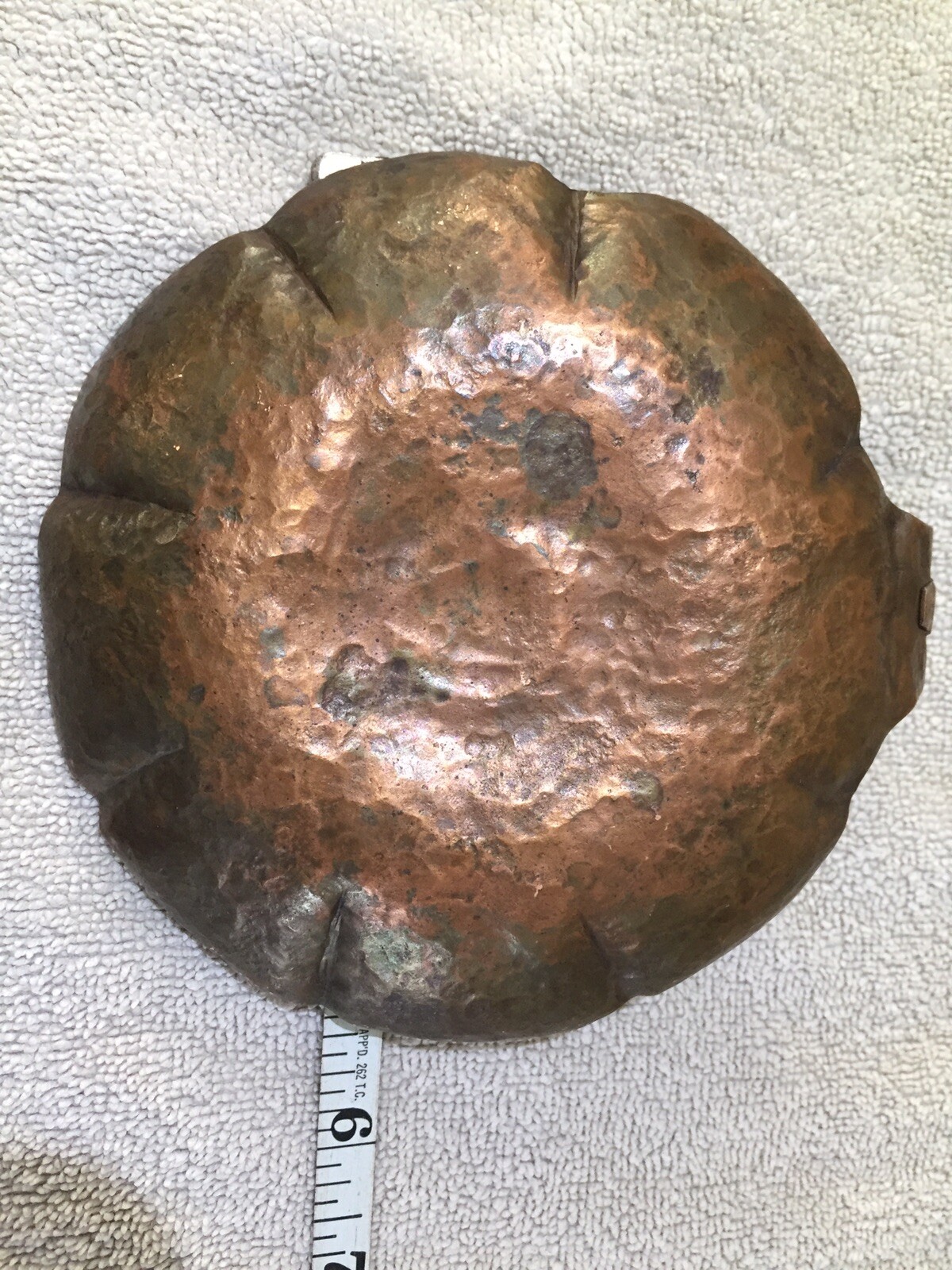 Vintage,Antique Arts&Crafts Candle holder Hand Hammered Copper 5.5x2''