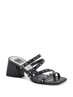 

Женские босоножки без шнуровки на каблуке DOLCE VITA Black Marie Square Toe Block Heel, Черный, MARIE