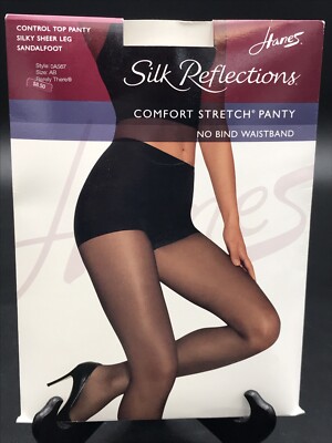 Hanes Silk Reflections Comfort Stretch Panty No Bind Waist Barely There AB