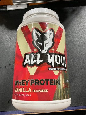 All You Whey Protein Vanilla Flavored 28.3 Oz  24 Servings Exp 06/2025