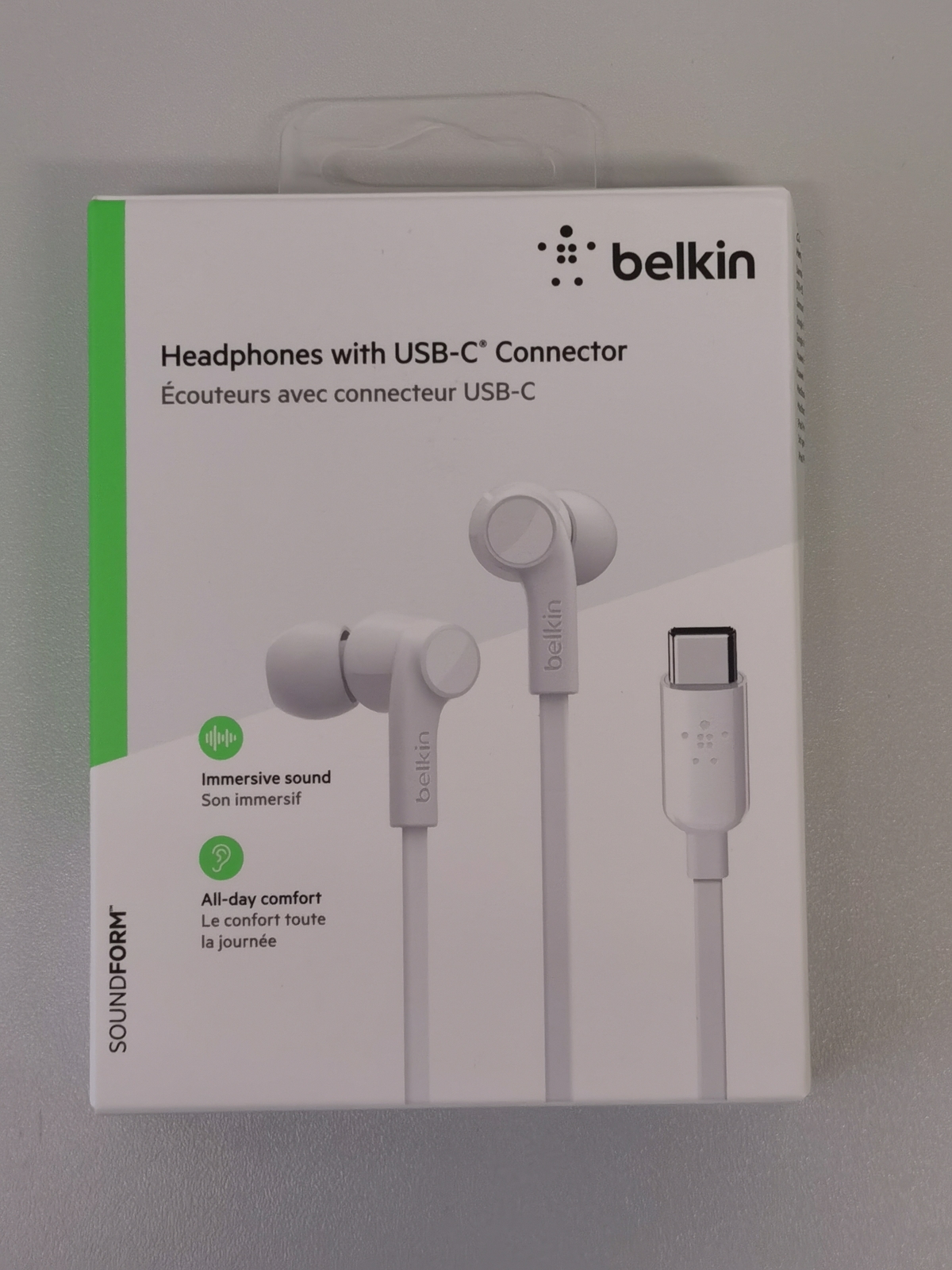 Belkin Rockstar In-Ear Kopfhörer mit USB-C Connector, weiß 