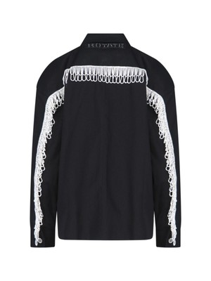 Pre-owned Rotate Birger Christensen Rotate By Birger Christensen Crystal Shirt Jacket In Black