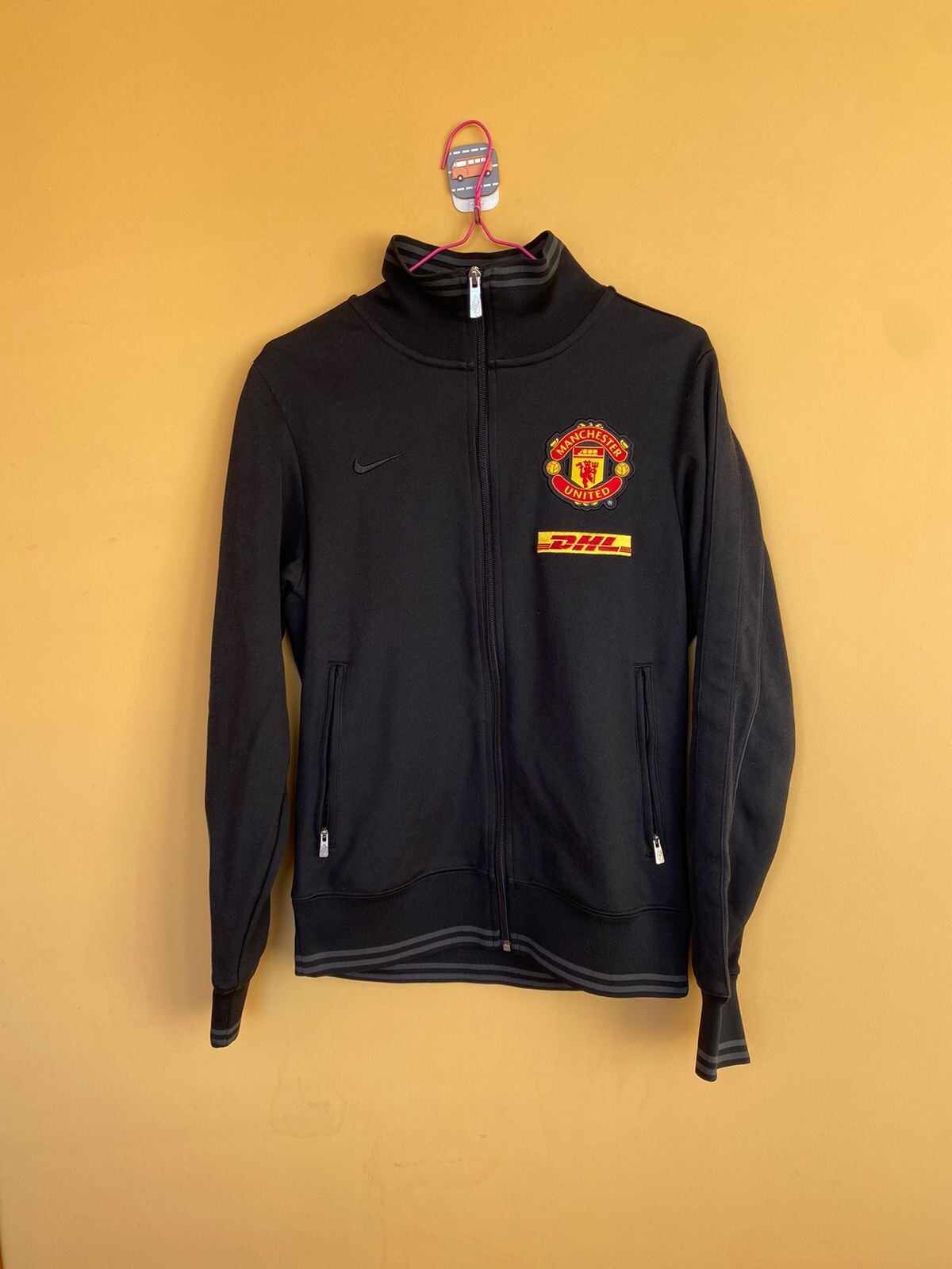 Nike Men's Soccer Manchester United Black Full Zip Track