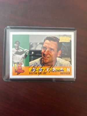 2001 Topps team legends, Bobby Thomson auto autograph certified