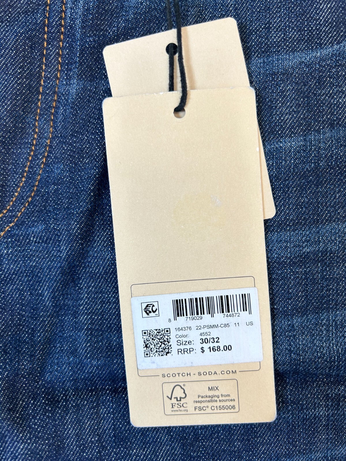 Scotch & Soda Jean The Dean Loose Tapered Fit Denim Jeans Mens