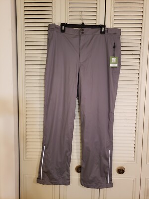 Above the Links Mens XL Gunmetal Gray Adjustable Weatherproof Golf Pants NWT!