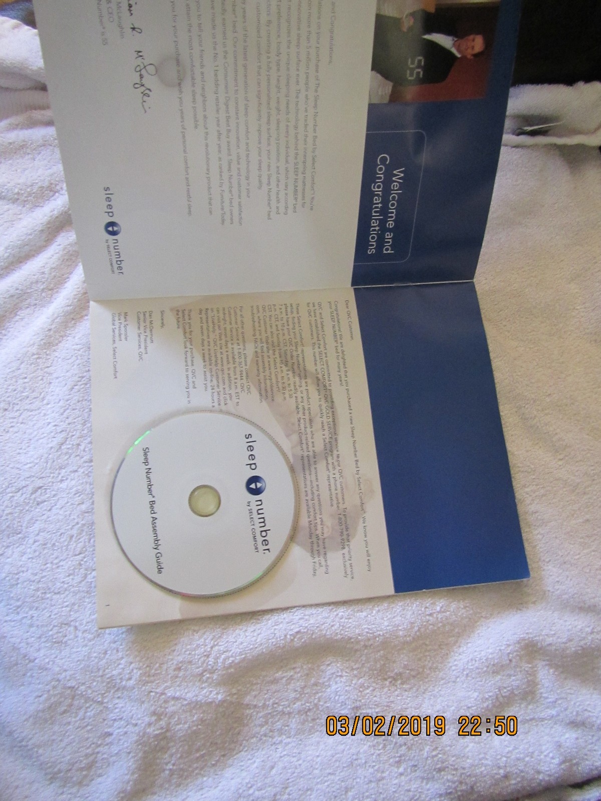 Sleep number Bed Grand and Supreme assembly Instruction manual/cd
