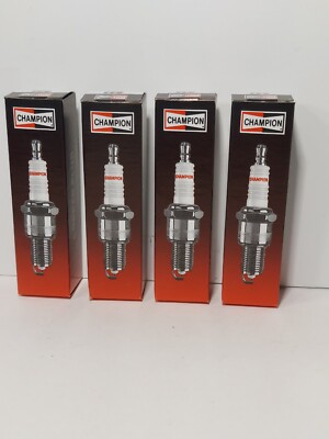 New Set Of 4 Champion Spark Plugs H10C-844 Copper Plus In The Boxes NOS