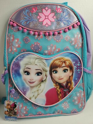 Girls Full Size Elsa And Anna Frozen Back Pack
