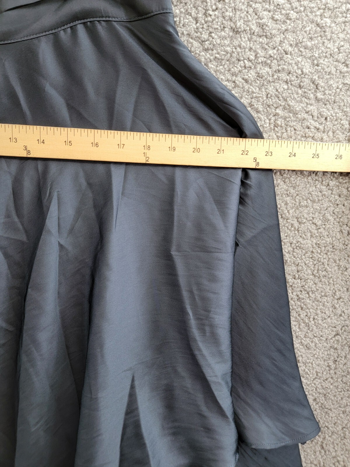 Lioness Legacy Asymmetric Skirt Women's S Navy Ruched Waist Side Zip Closure - Picture 6 of 15