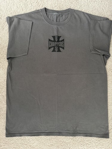 Vintage West Coast Choppers Shirt Men's XL Jesse James Gray Cotton