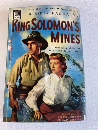 1950 King Solomon's Mines, H Rider Haggard, vintage paperback Map On Back Cover