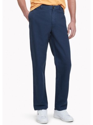 

TOMMY HILFIGER Mens Heritage Navy Flat Front, Straight Fit Chino Брюки, 78J1224