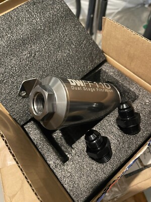 Deatschwerks 10AN, 10 micron, 110mm In-line Fuel Filter Kit