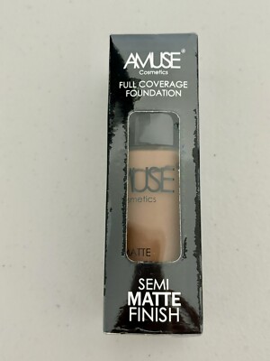 NEW AMUSE Makep Cosmetics Full Coverage  Foundation Cocoa Semi Matte Finish