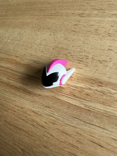 LEGO - Minifig,  Helmet Alien Two Side Spikes & Top Ridge, White w/ Black Visor