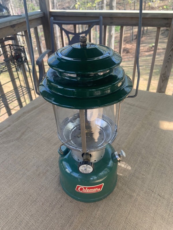 Vintage Coleman Model 220 F Double Mantle Camping Lantern Lamp Never  Used