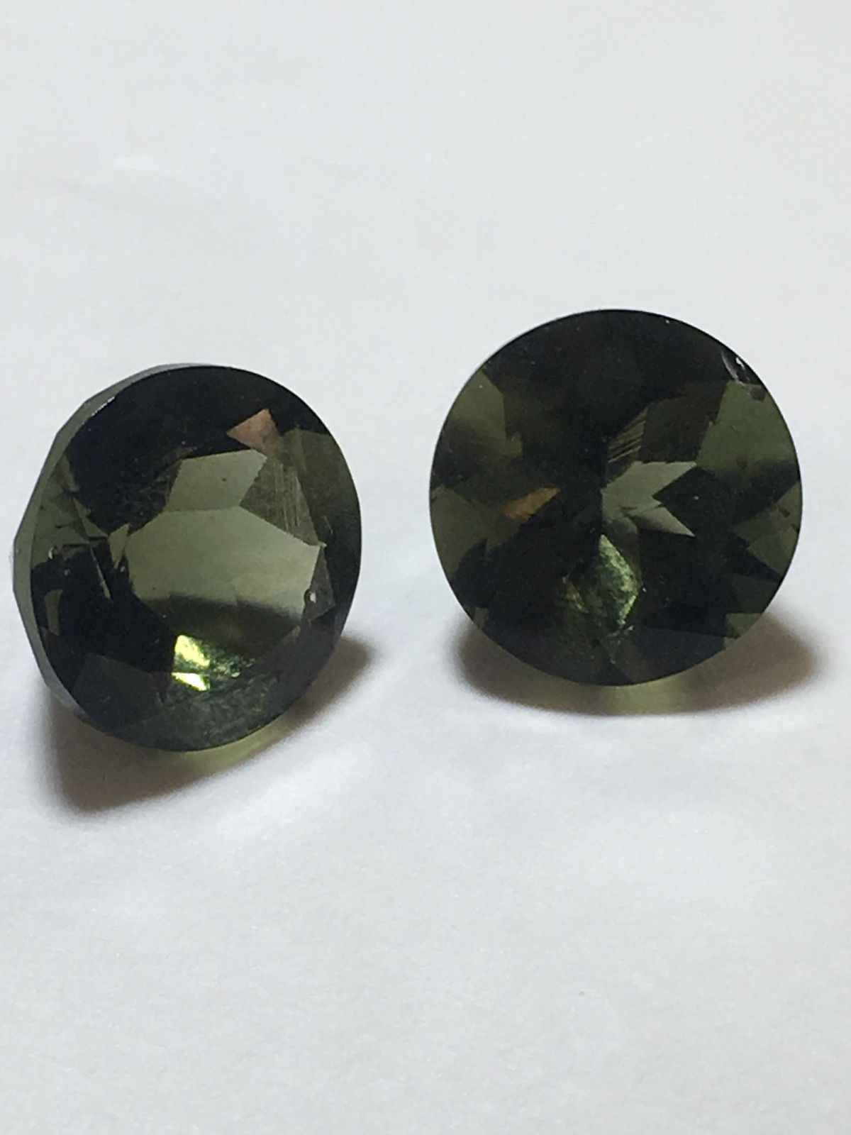 6.47ctw CZECH MOLDAVITE MATCHING PAIR #78