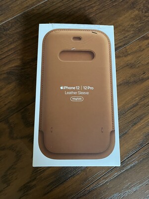 Apple Leather Sleeve Case with MagSafe for Apple iPhone 12/12 Pro - Saddle Brown