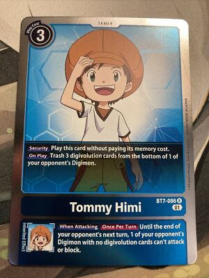 Digimon! Tommy Himi  X 2 - Foil Rare - Next Adventure - BT7-086 - NM