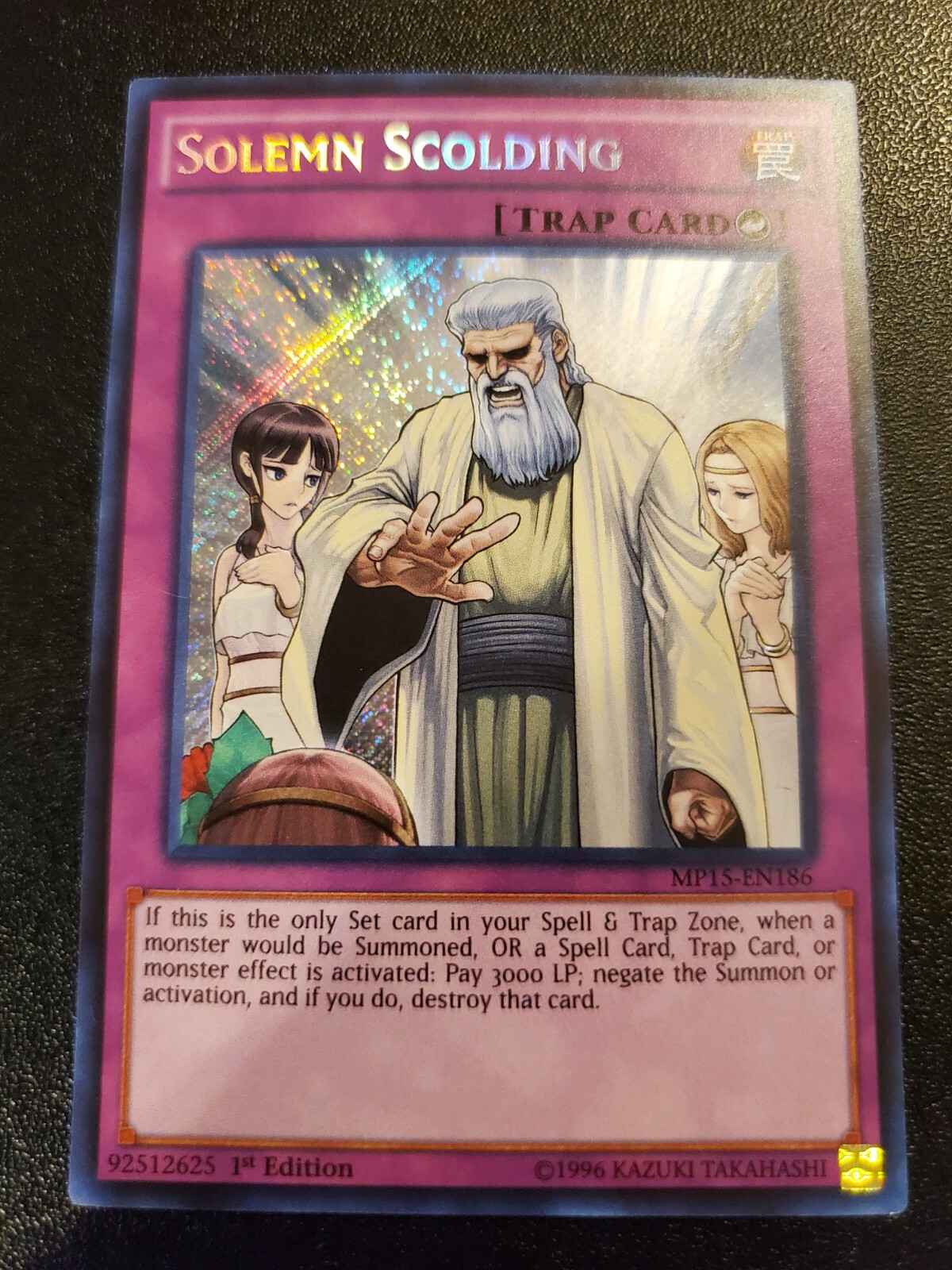 YUGIOH! 1SOLEMN SCOLDINGSECRET RARE1ST EDITIONMP15EN186のeBay公認海外通販