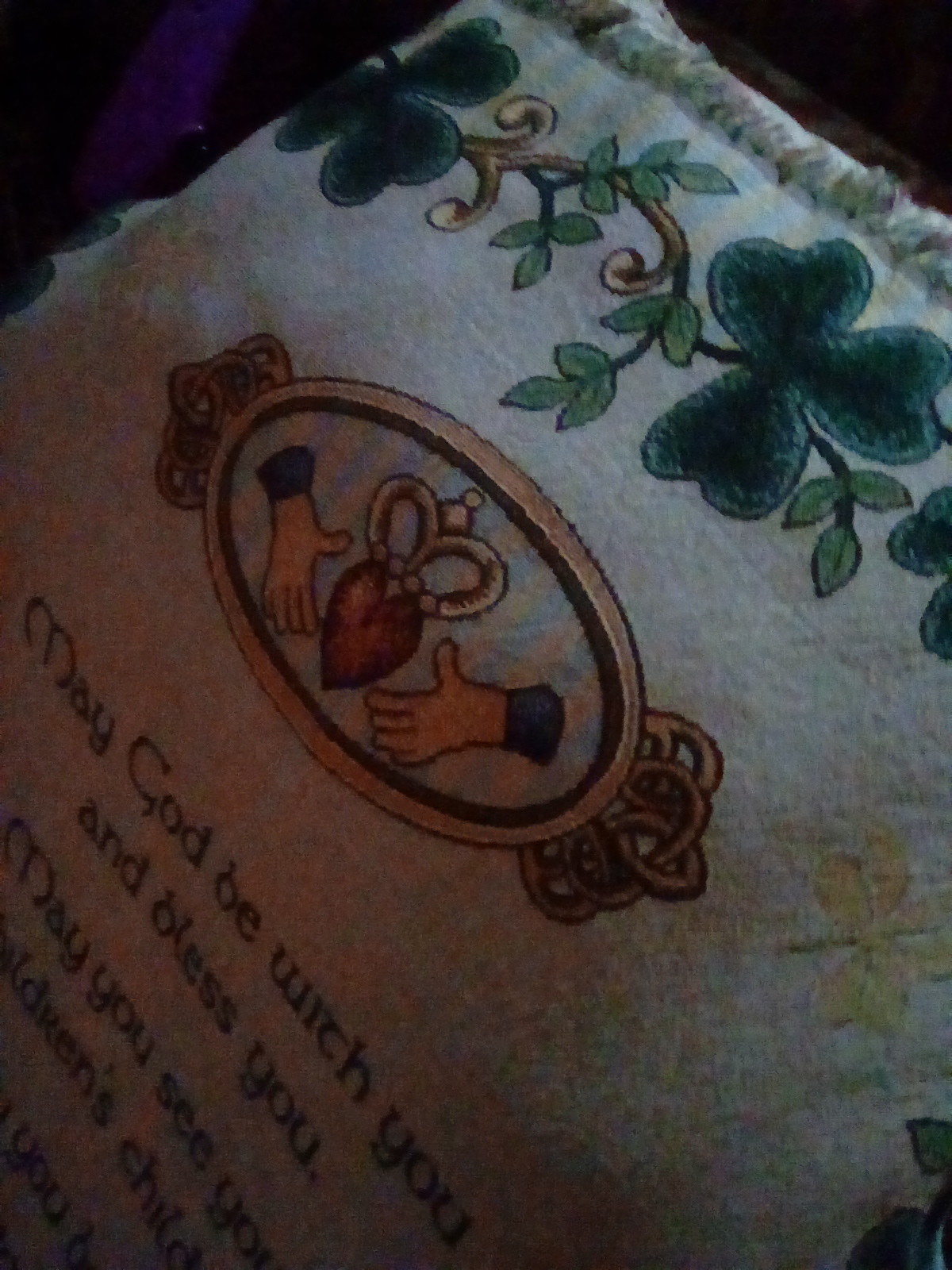 Irish prayer throw blanket