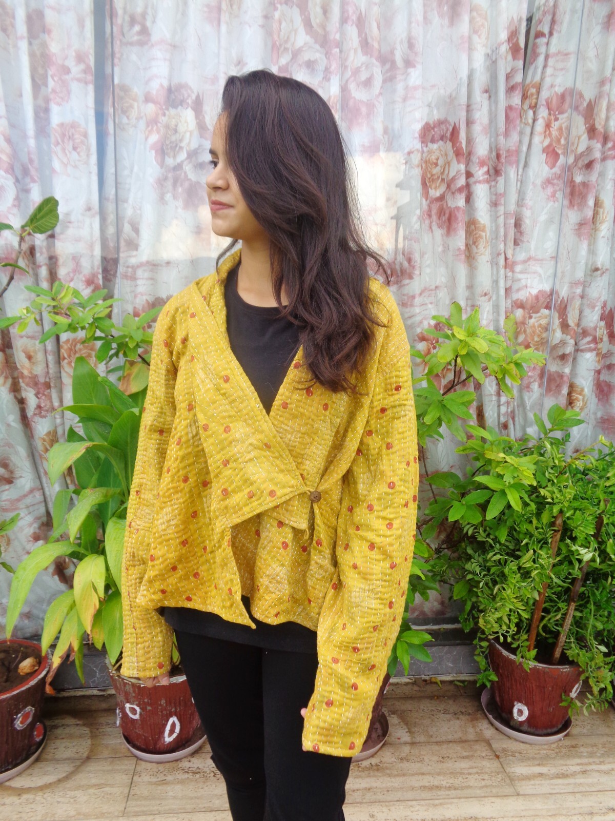 Pre-owned Handmade 25 Pc Lot Vintage Kantha Jacket Assorted Cotton Short Boxy Wrap Jackets