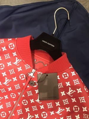 leather blouson louis vuitton supreme