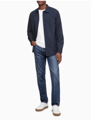 

CALVIN KLEIN Mens Blue Flat Front, Denim Jeans, Синий, 40DM721