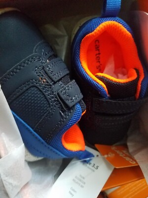 ***NEW***Carter's EV20E02B baby-boys First Walker Shoe (size 3.5 in Navy )