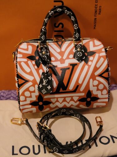 Louis Vuitton Speedy 25 Crafty Jungle Caramel Black Giant