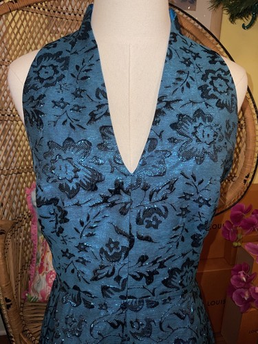 Pre-owned Lilly Pulitzer Tanlee Dress Teal Bay Blooming Brocade $258 Size 12,14 In Blue